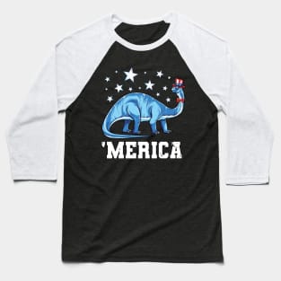 4th of July Dinosaur Merica Baseball T-Shirt